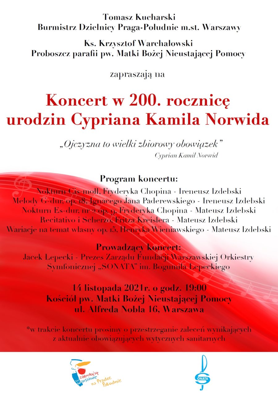 Koncert w 200. rocznicę urodzin Cypriana Kamila Norwida