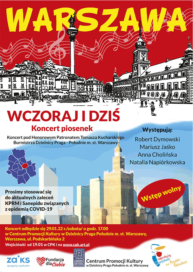 Koncert pt. „Warszawa wczoraj i dziś” – BRAK MIEJSC!