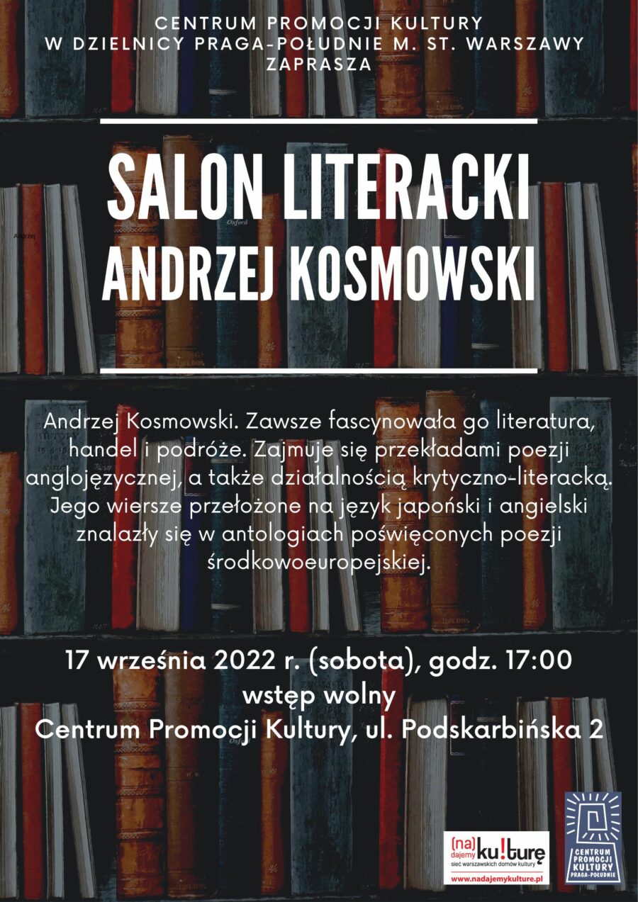 Salon Literacki: spotkanie z Andrzejem Kosmowskim