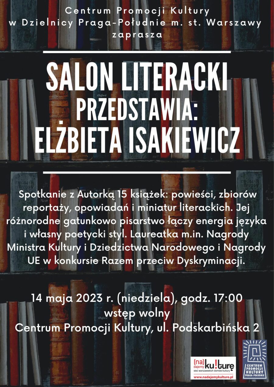 Salon Literacki przedstawia: Elżbieta Isakiewicz