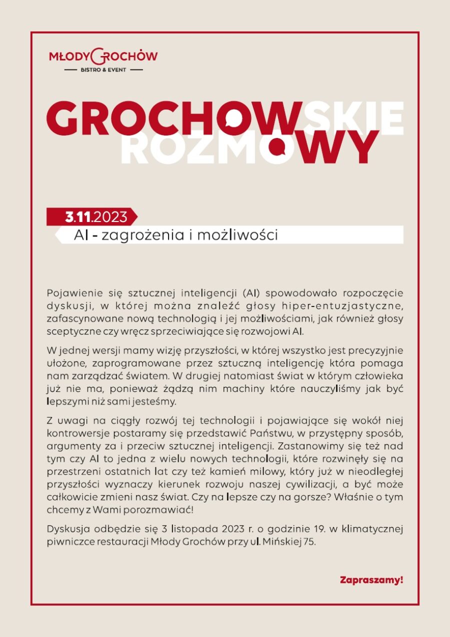 Cykl debat „Grochowskie Rozmowy” / Młody Grochów Bistro